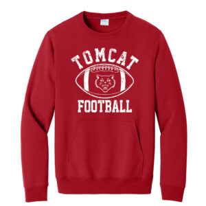 East Aurora FB Unisex Core Fleece Crewneck Pocket Sweatshirt – Red