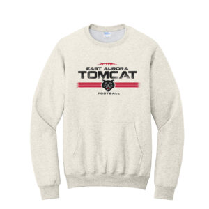 East Aurora FB Unisex Core Fleece Crewneck Pocket Sweatshirt – OatmealHeather