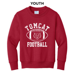 East Aurora FB Youth Crewneck Sweatshirt – RED