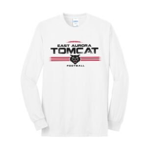 East Aurora FB Unisex Long Sleeve Core Blend T Shirt – White
