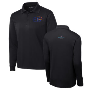 Eagle Integrated Services Sport Tek Men’s Long Sleeve Micropique Sport Wick Polo-Black