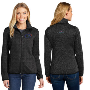 Eagle Integrated Services Port Authority Ladies Sweater Fleece Jacket-Black Heather