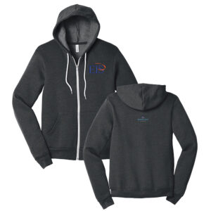 Eagle Integrated Services Bella and Canvas Unisex Sponge Fleece Full Zip Hoodie-Dark Grey Heather
