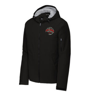 EA Volleyball Sport Tek men Waterproof Insulated full zip hooded Jacket – Black