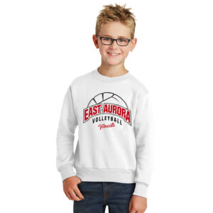 EA Volleyball Youth Crewneck Sweatshirt – White