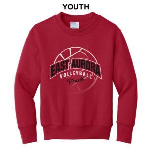 EA Volleyball  Youth Crewneck Sweatshirt – RED