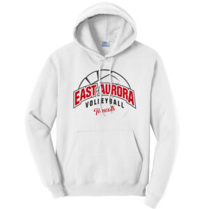 EA Volleyball Unisex Classic Core weight Cozy Pullover Hooded Sweatshirt – White