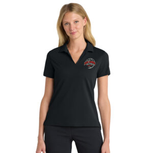 EA Volleyball Nike Ladies Dri FIT Micro Pique 2.0 Polo – Black