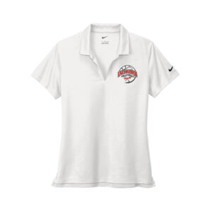 EA Volleyball Nike Ladies Dri FIT Micro Pique 2.0 Polo – White