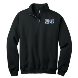 Evolve JERZEES Unisex Nublend Cadet Collar Sweatshirt-Black