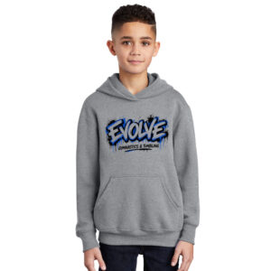 Evolve Youth Hooded Sweatshirt – athletic heather