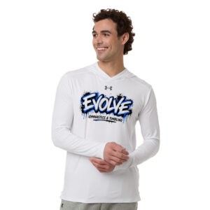 Evolve Under Armour Mens Team Vanish Performance Hoodie – White