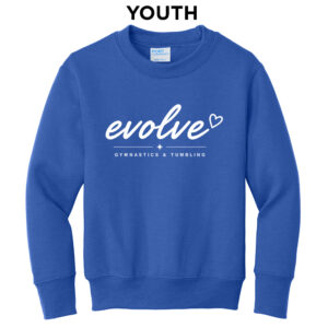Evolve  Youth Crewneck Sweatshirt – Royal