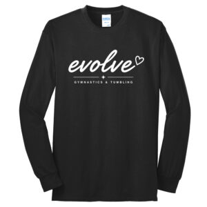 Evolve Unisex Long Sleeve Cotton T Shirt – Black