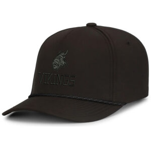 GV Football Pacific Weekender Perforated Snapback Rope Cap – Black/ Black/ White