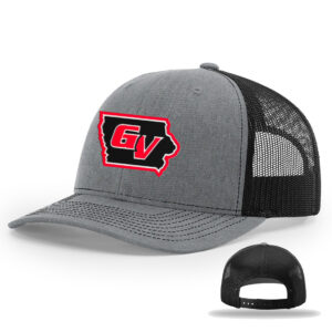 GV Football Richardson Pro Crown Mesh Back Adjustable back cap Split-Heather Grey/Black