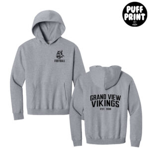 GV Football BELLA CANVAS Unisex 10 Ounce Heavyweight Pullover Hoodie – AthleticHeather 3D PUFF