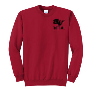 GV Football Unisex Fleece Crewneck Sweatshirt-Red