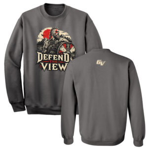GV Football Unisex Fleece Crewneck Sweatshirt-Charcoal