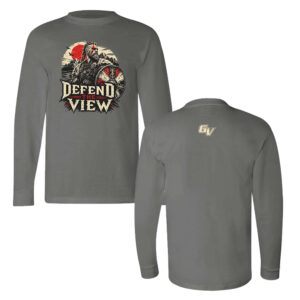 GV Football USA MADE  Cotton Unisex Long Sleeve Tee – Charcoal Grey