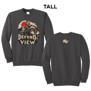 GV Football TALL Ultimate Crewneck Sweatshirts – Charcoal Grey