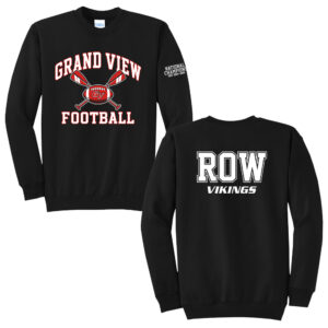 GV Football Unisex Core Fleece Crewneck Sweatshirt – Black