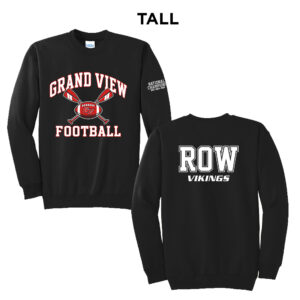 GV Football  TALL Ultimate Crewneck Sweatshirts – Black