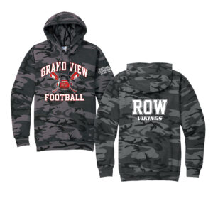 GV Football Unisex  Core Fleece Camo Pullover Hooded Sweatshirt – BlackHeather