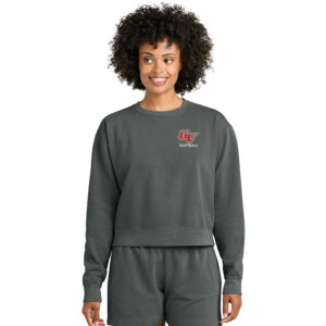 GV Football Comfort Colors Women’s Mid Length Crewneck Sweatshirt – Pepper