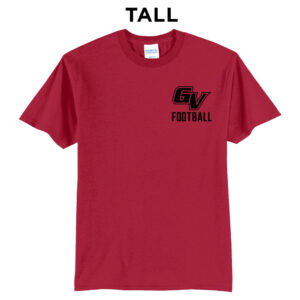 GV Football  Tall Core Blend short Sleeve T Shirts – RED