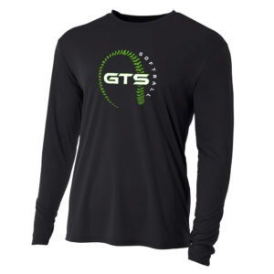 GTS Softball Adult Cooling Performance long sleeve Crew Tee-Black