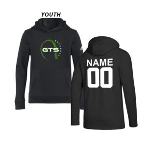 GTS Softball Adidas Youth Fleece Hooded Sweatshirt- Black (YS)