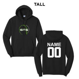 GTS Softball Tall Fleece Hooded Sweatshirt-Black