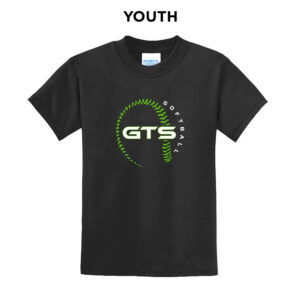 GTS Softball Youth Short Sleeve Tee-Black