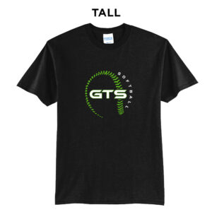 GTS Softball Tall Short Sleeve Tee-Black