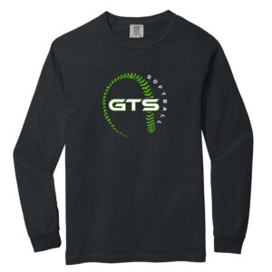 GTS Softball Comfort Colors Unisex Heavyweight Ringspun Long Sleeve Tee-Black