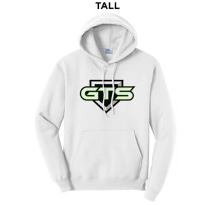 GTS Softball Tall Fleece Hooded Sweatshirt-White