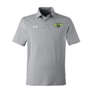 GTS Softball Under Armour DRIVE Team Stripe Premium Polo -Mod Grey