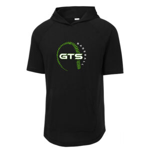 GTS Baseball Sport Tek Posicharge Tri Blend Wicking Short Sleeve Hoodie – BlackTriadSolid