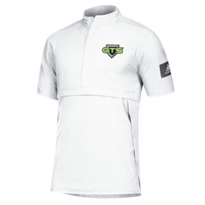 GTS Baseball Adidas Game Mode Short Sleeve Sleeve 1/4 zip pullover White (S, XL)