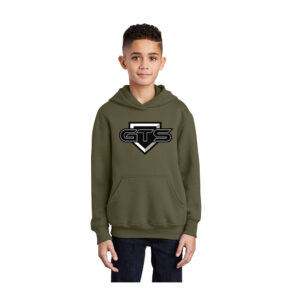 GTS Baseball Youth Hooded Sweatshirt – Olive Drab Green