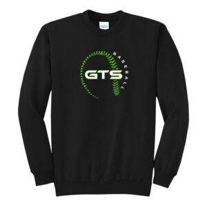 GTS Baseball Unisex Core Fleece Crewneck Sweatshirt-Black