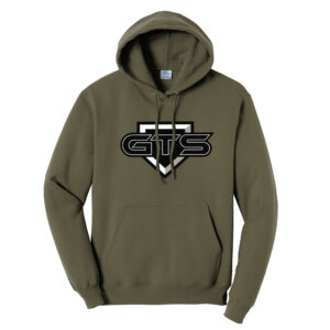 GTS Baseball Unisex Classic Core weight Cozy Pullover Hooded Sweatshirt -Olive Drab Green