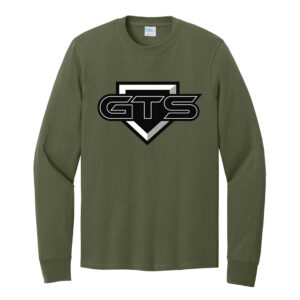 GTS Baseball Unisex Long Sleeve Core Cotton T Shirt -Olive Drab Green