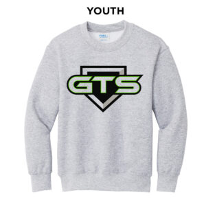 GTS Baseball  Youth Crewneck Sweatshirt -Ash