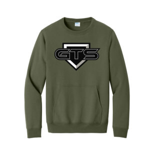 GTS Baseball Unisex Core Fleece Crewneck Pocket Sweatshirt – OliveDrabGreen