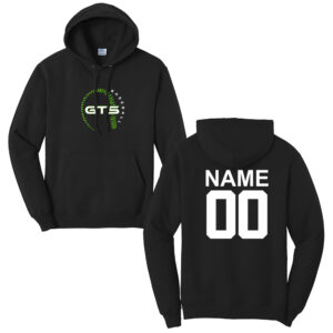 GTS Baseball Unisex Classic Core weight Cozy Pullover Hooded Sweatshirt – Black