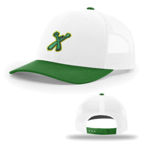Green Xtreme Richardson Pro Crown Mesh Back Adjustable back cap Combo-White/Kelly