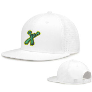 Green Xtreme The Game Perforated GameChanger Snapback Cap-White