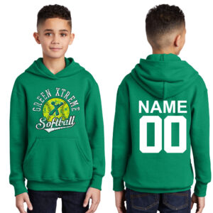 Green Xtreme Youth Fleece Hooded Sweatshirt-Kelly